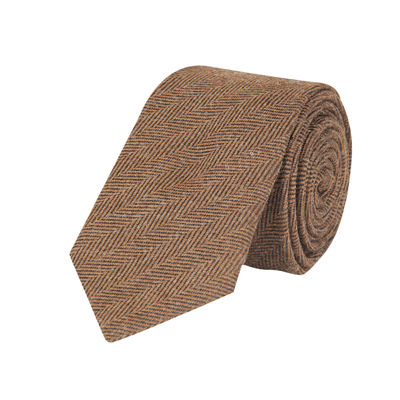 Tiekart men brown plain solids woollen tie