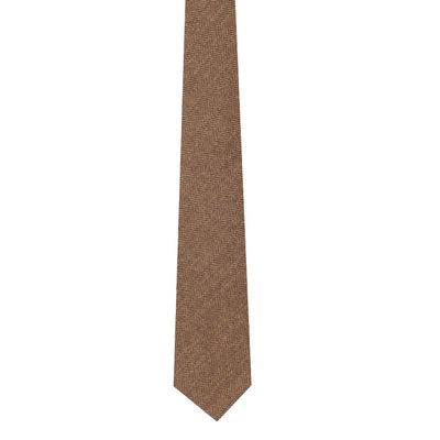 Tiekart men brown plain solids woollen tie