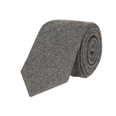 Tiekart men grey plain solids woollen tie