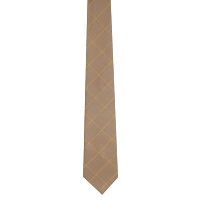 Tiekart men brown checked woollen tie