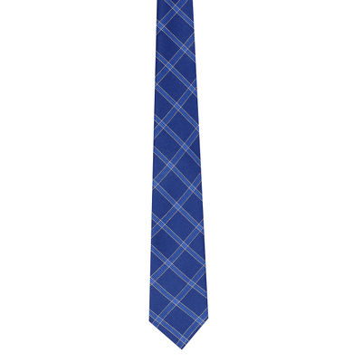 Blue Check Semi Wool Necktie for Men