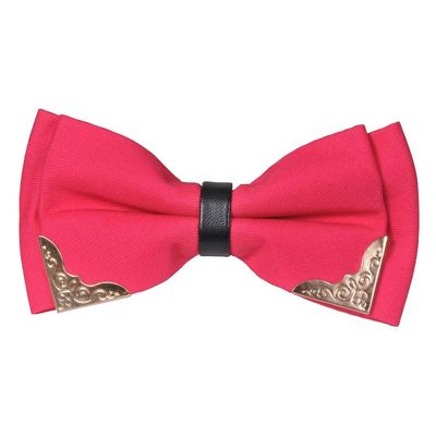 Tiekart men pink funky partywear knotted double bow tie