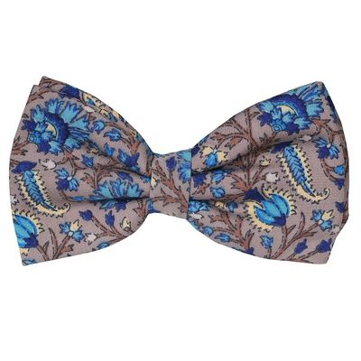 Tiekart men multi floral printed silk knotted bow tie