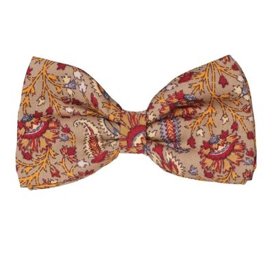 Tiekart men multi floral printed silk knotted bow tie