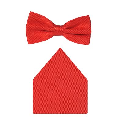 Tiekart cool combos red   bow tie+pocket square