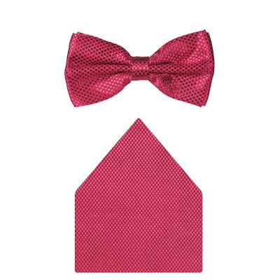 Tiekart cool combos magenta bow tie+pocket square