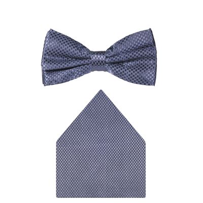 Tiekart cool combos grey bow tie+pocket square