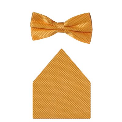 Tiekart cool combos yellow bow tie+pocket square