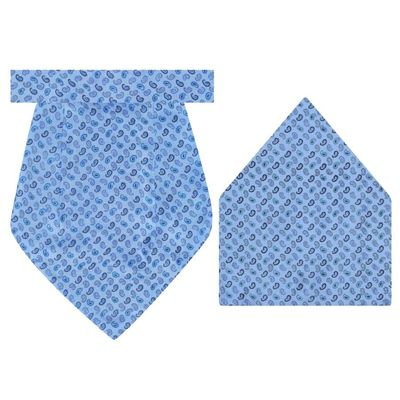 Tiekart cool combos blue silk cravat+pocket square