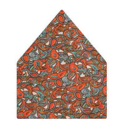 Tiekart cool combos multi paisley silk cravat+pocket square