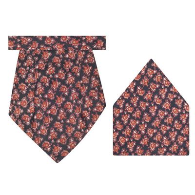 Tiekart cool combos multi floral silk cravat+pocket square