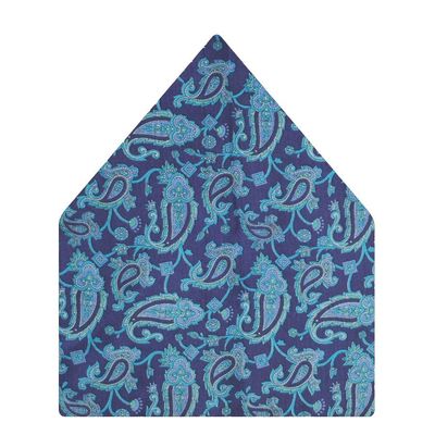 Tiekart cool combos blue paisley silk cravat+pocket square