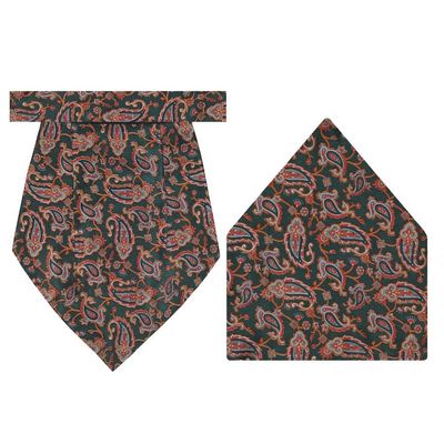 Tiekart cool combos multi paisley silk cravat+pocket square