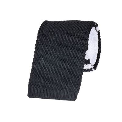 Tiekart men monochrome knitted skinny slim tie