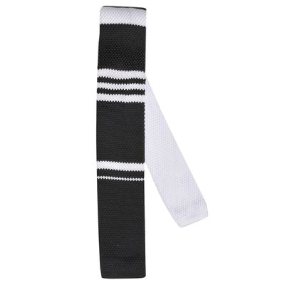 Tiekart men monochrome knitted skinny slim tie