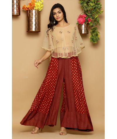 ethnic tops for palazzo pants