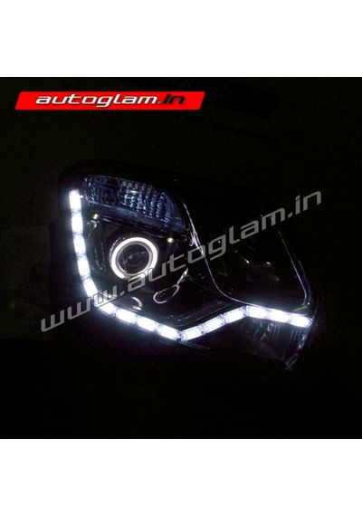 Renault Duster 2016-2019 AUDI Style HID Projector Headlights, AGRD331CW