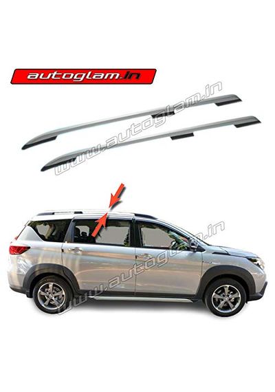 Roof Rails for Suzuki XL6, Silver with Color -  Black, AGSXL322RR