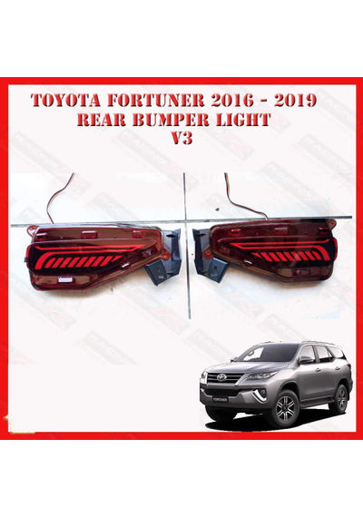 Toyota Fortuner (2016-2020), Rear Bumper LED Reflector Brake Light Set of 2 Pc, AGTF231DRL