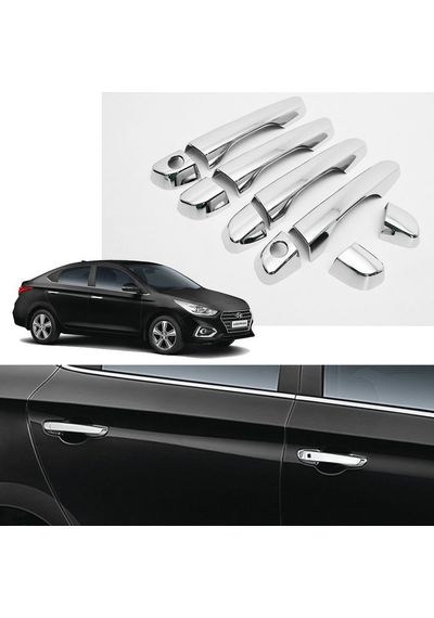 Hyundai New Verna 2017 - Set of 4 Car Door Handle Chrome Cover, AGHV211CA