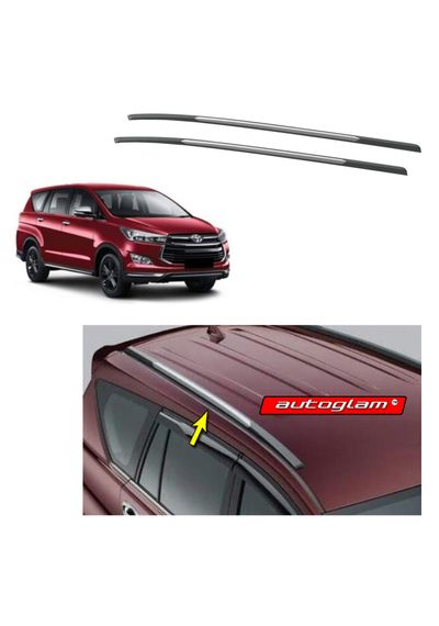 Roof Rails for Toyota Innova Crysta,  with Silver Color - Black, AGTIC324RR