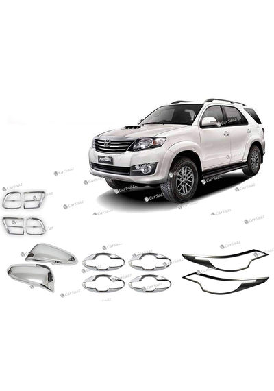 Toyota Fortuner (2012-2016) Type 1-(Set of 11 Pcs) Chrome Accessories Combo Kit, AGTF244CA