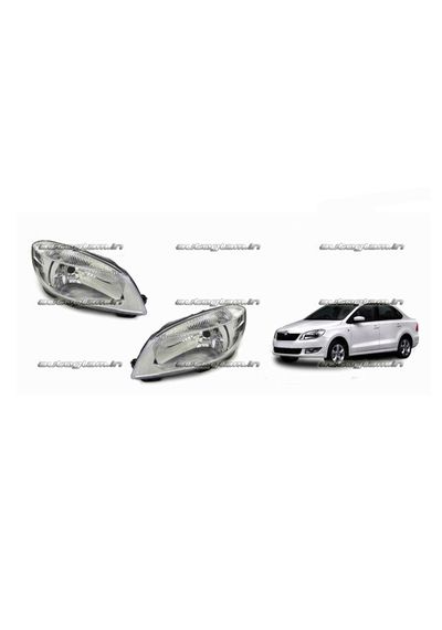 SKODA RAPID CAR HEADLIGHT ASSEMBLY - SET of 2 (Right and Left)