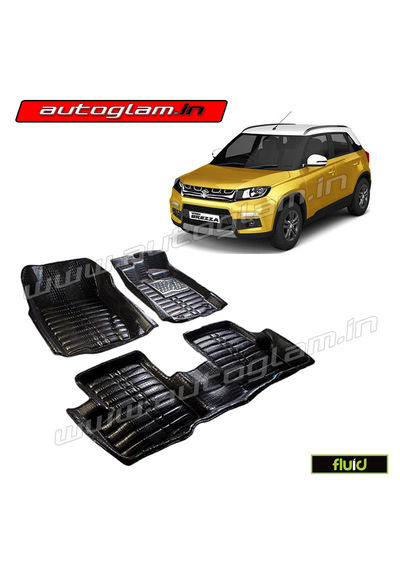 AGMSB4BL, 5D MATS FOR MARUTI SUZUKI BREZZA, Color - BLACK, High Quality Product!