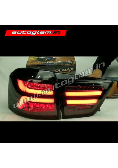 Maruti Suzuki Brezza 2016-20 Lambo Style Smoke LED Tail Lights with Matrix Indicator, AGMSBT699S