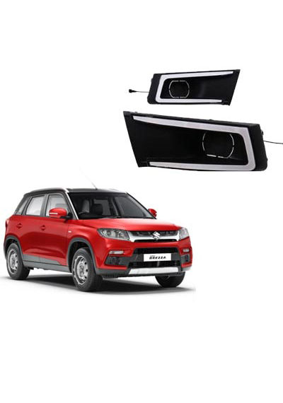 Maruti Suzuki Brezza Car Fog Lamp kit Chrome cover 55W, AGMSB419FL