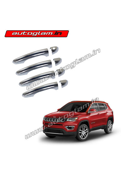 AGJC11CA, Jeep Compass Chrome Handle Cover - Set of 8 Pieces