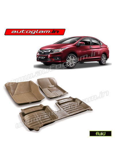 5D Bucket Fitting Car Mats for Honda City All Models Color - Beige, AGHC5BG