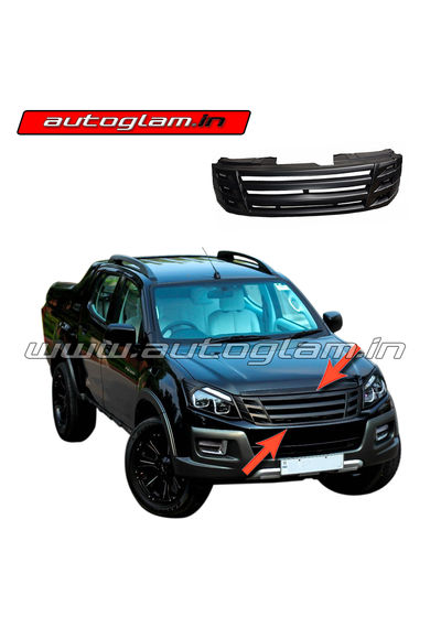 AGID22FGB, Isuzu D-Max Front Custom Grill in Matt Black