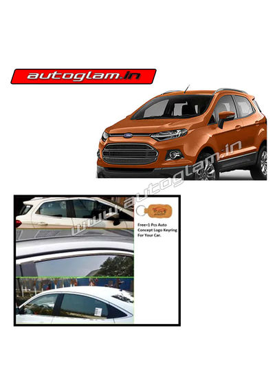 Ford EcoSport 2013-17 Car Window Frame Stainless Steel Chrome Garnish Trim Exterior, AGFE382CA