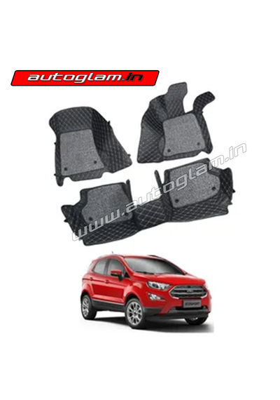 7D Car Mats 2018+ Compatible with Ford Ecosport, Color - Black, AGFE7D259