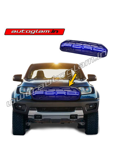 Ford Endeavour 2019-2020 Front Alpha Grill with Blue LED, AGFE101LFG