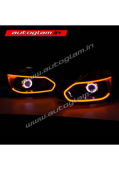 Ford Figo  2009-12 Models Audi Style DRL HID Projector Headlights, AGFF103D