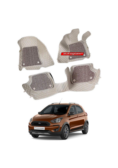 7D Car Mats Compatible with Ford Freestyle, Color - Beige, AGFFR7D247
