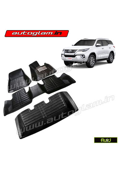 AGTF14BL, 5D MATS FOR TOYOTA FORTUNER 2016+ MODELS, Color - BLACK, High Quality Product!