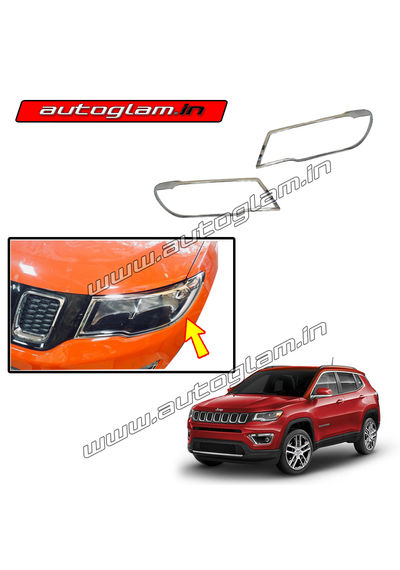 AGJC101CA, Jeep Compass Chrome Headlight Cover