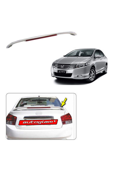 Lip Spoiler with LED Light for Honda City 2008-2014 all Models, Color - ALBASTER SILVER METALLIC, AGHCN24LS