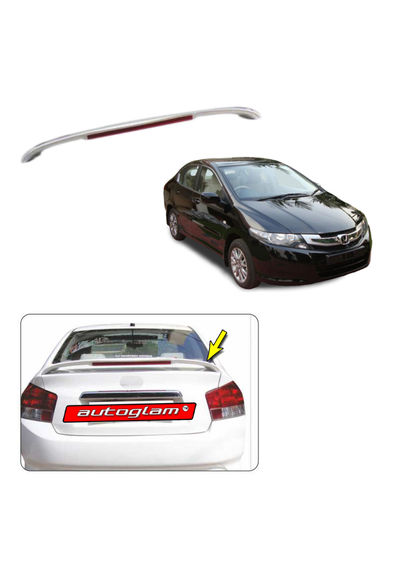 Lip Spoiler with LED Light for Honda City 2008-2014 all Models, Color - CRYSTAL BLACK METALLIC, AGHCN29LS