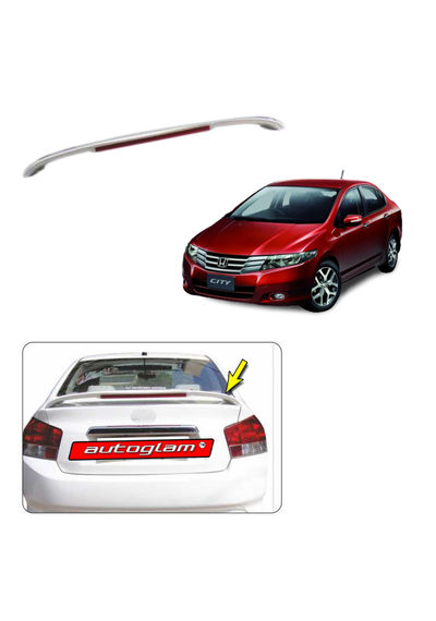 Lip Spoiler with LED Light for Honda City 2008-2014 all Models, Color - HABANARO RED PEARL, AGHCN25LS