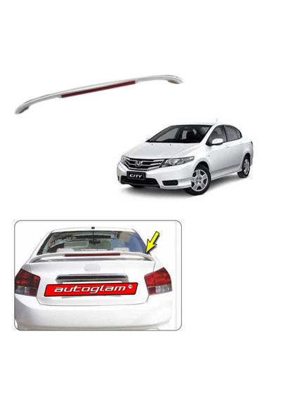 Lip Spoiler with LED Light for Honda City 2008-2014 all Models, Color - TAFFETA WHITE, AGHCN27LS