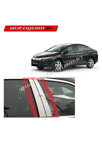 Honda City 2014-16 Chrome Pillar, Set of 4 Pcs, AGHC24CA