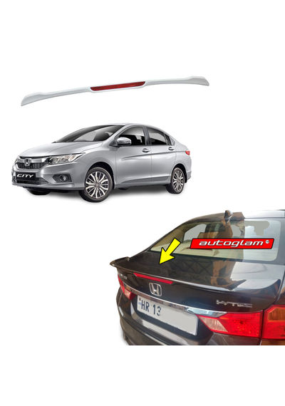 Lip Spoiler with reflector for Honda City 2016+, Color - LUNAR SILVER METALLIC, AGHC16LSLS