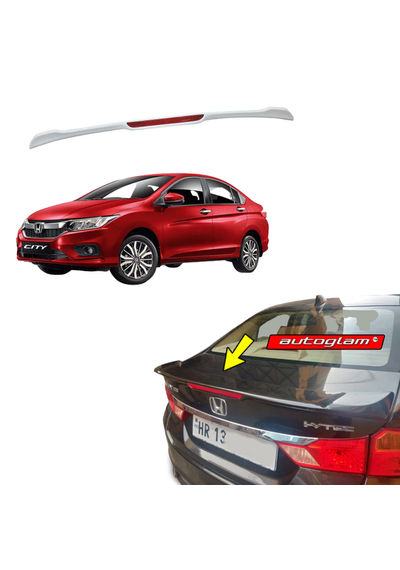 Lip Spoiler with reflector for Honda City 2016+, Color - RADIANT RED METALLIC, AGHC16LSRR