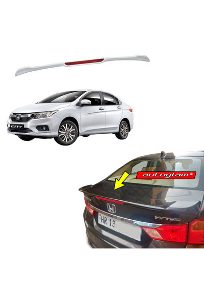 Lip Spoiler with reflector for Honda City 2016+, Color - WHITE ORCHID PEARL, AGHC16LSWO