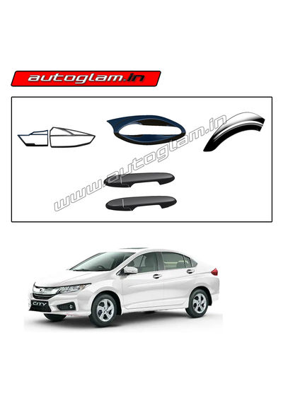 Honda City 2017-19 Black Show Kit, Set of 4 Items, AGHCBSK42