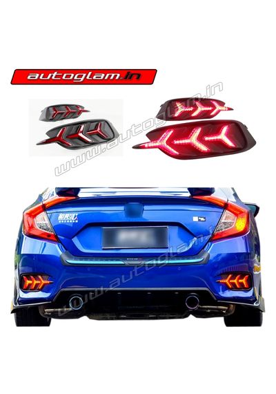 AGHC19RR1, Honda Civic 2019+ Models Rear Reflector - Set of 2